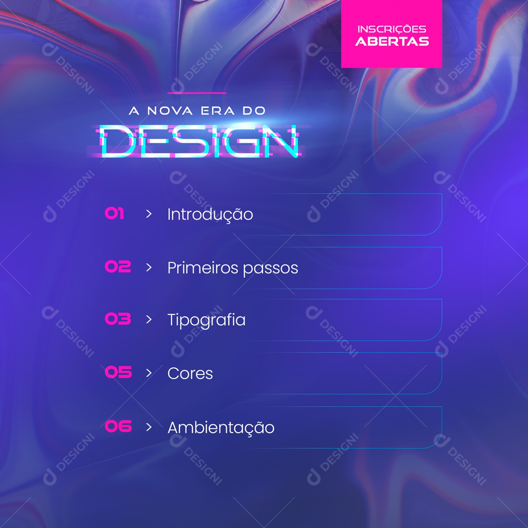A Nova Era Do Design Curso De Designer Gráfico Social Media PSD Editável