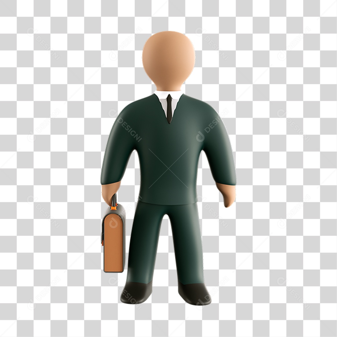 Elemento 3D Advogado Para Composição PNG Transparente