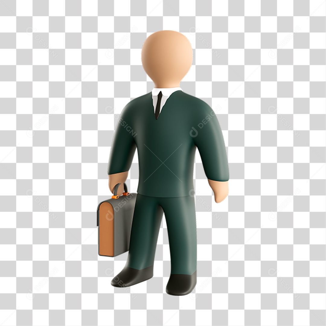 Elemento 3D Advogado Para Composição PNG Transparente