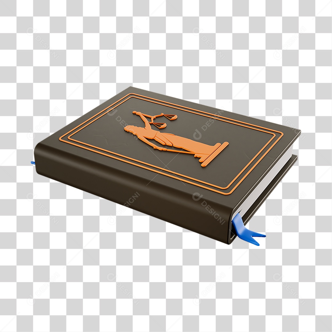 Elemento 3D Símbolo Livro Senhora Justiça Para Composição PNG Transparente