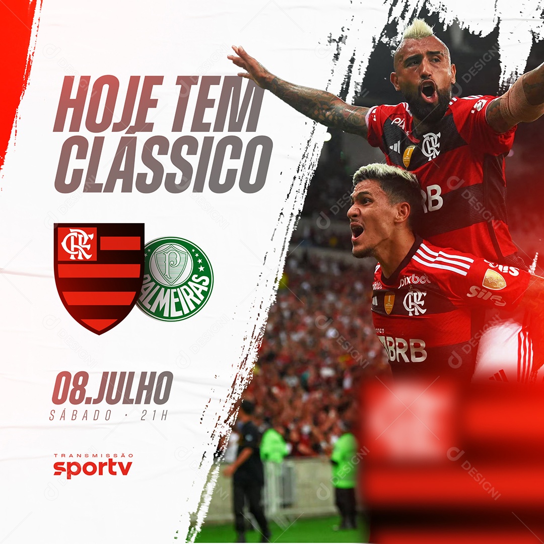 Hoje Tem Clássico Social Media PSD Editável