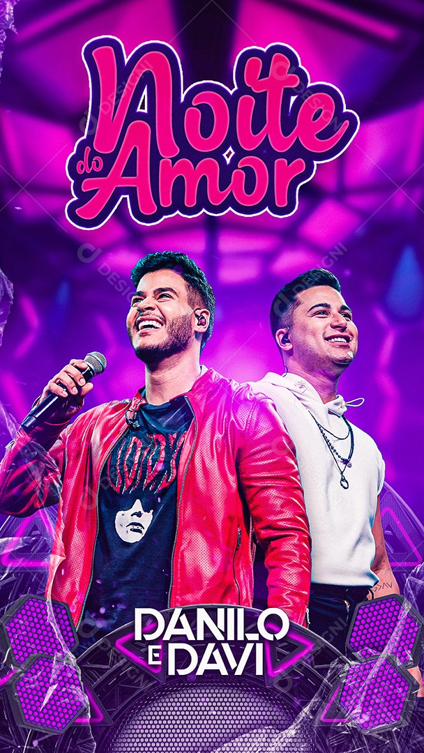 Story Noite Do Amor Flyer Danilo E Davi Social Media PSD Editável