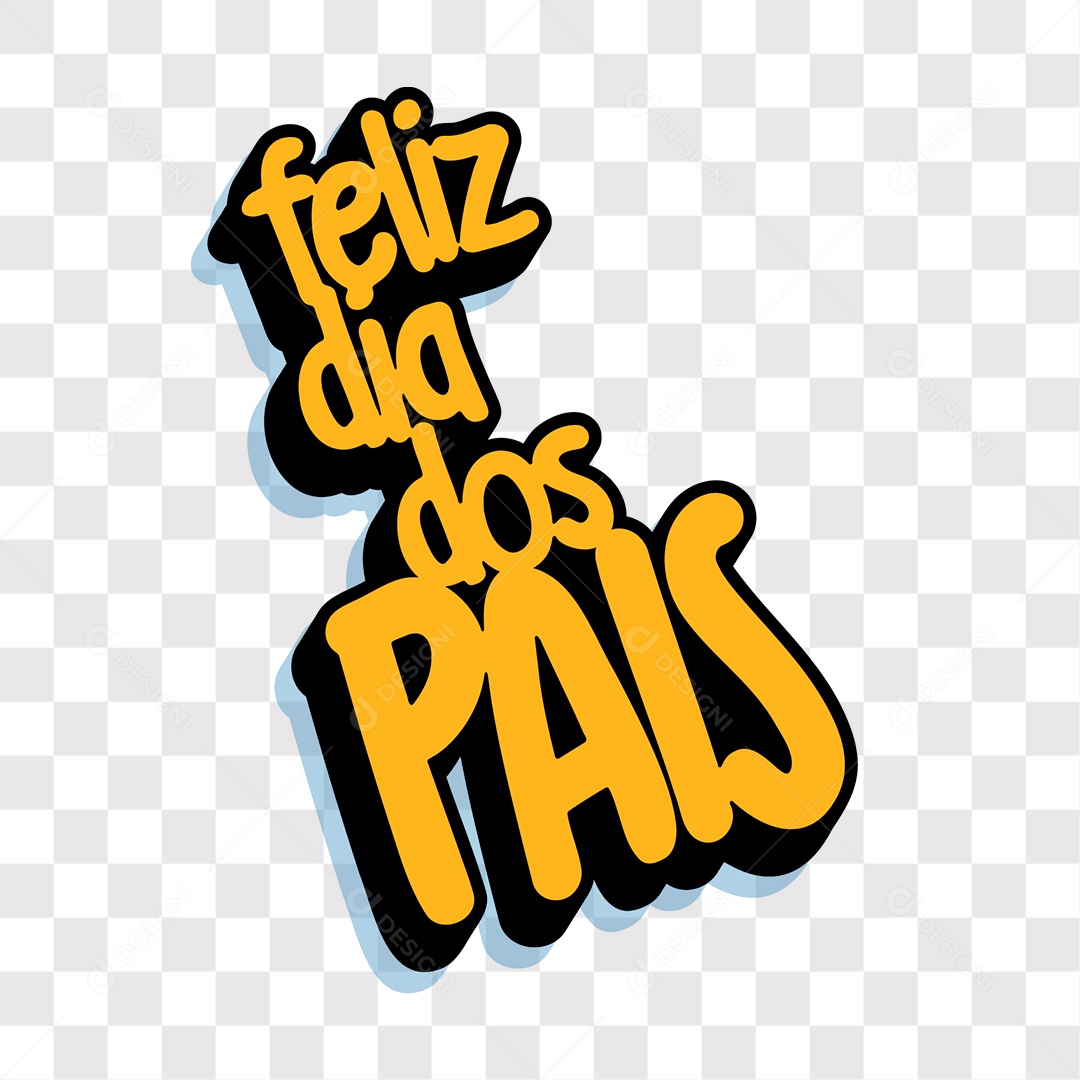 Lettering Feliz Dia Dos Pais EPS + PNG