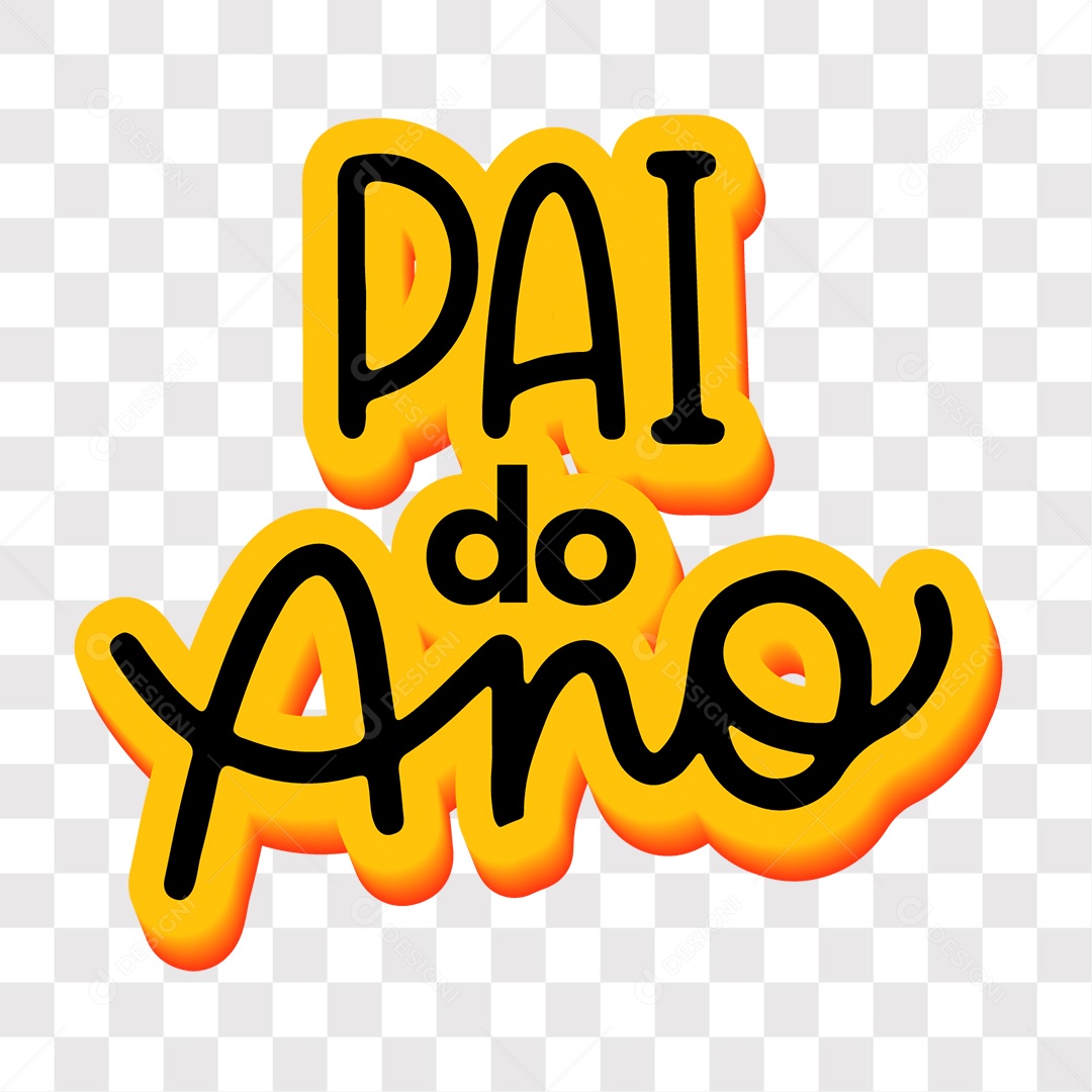 Lettering Dia Dos Pais Pai Pai Do Ano EPS + PNG