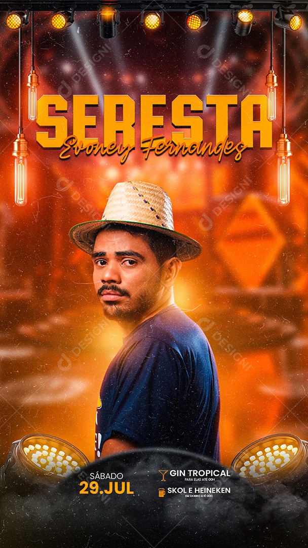 Story Seresta Evoney Fernandes Flyer Social Media PSD Editável