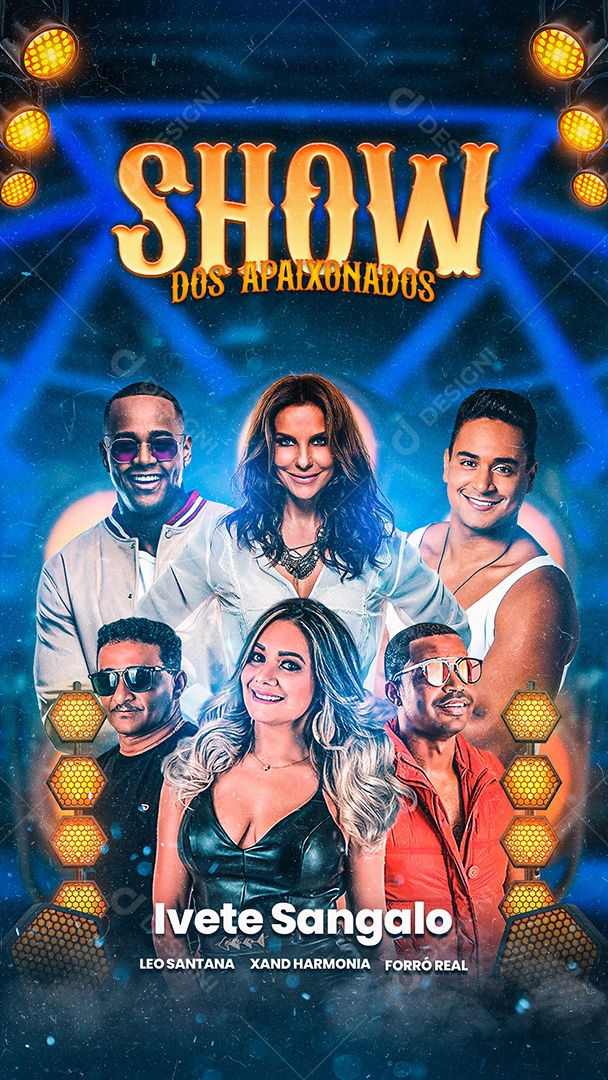 Story Show Dos Apaixonados Flyer Social Media PSD Editável