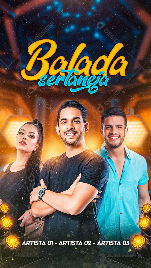 Story Balada Sertaneja Flyer Social Media PSD Editável