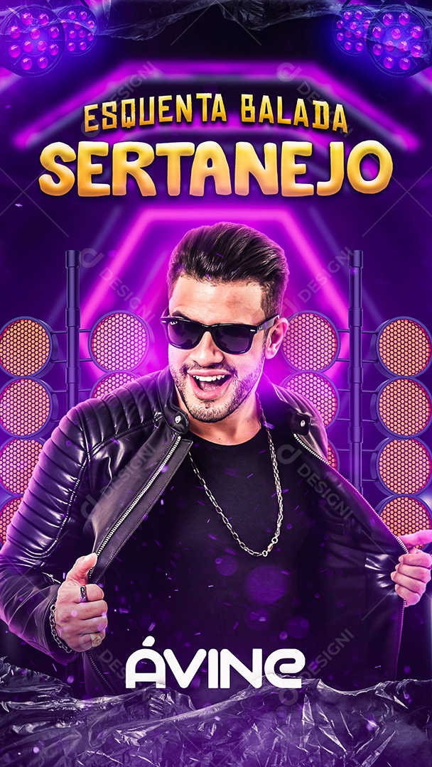 Story Esquenta Balada Sertanejo Flyer  Ávine Vinny Social Media PSD Editável