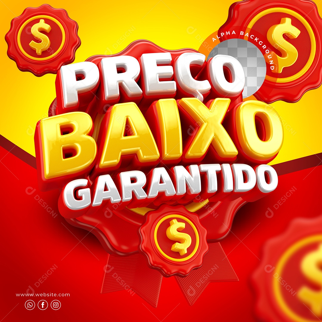 Preço Baixo Garantido PSD Editável