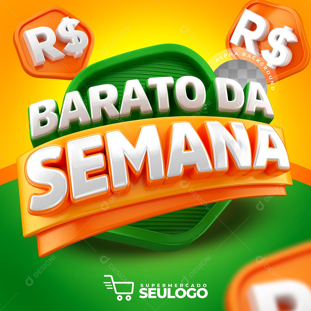 Social Media Barato da Semana PSD Editável