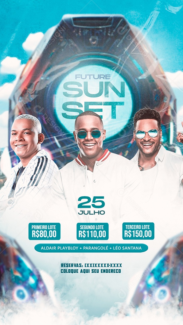 Flyer Story Future Sunset Social Media PSD Editável