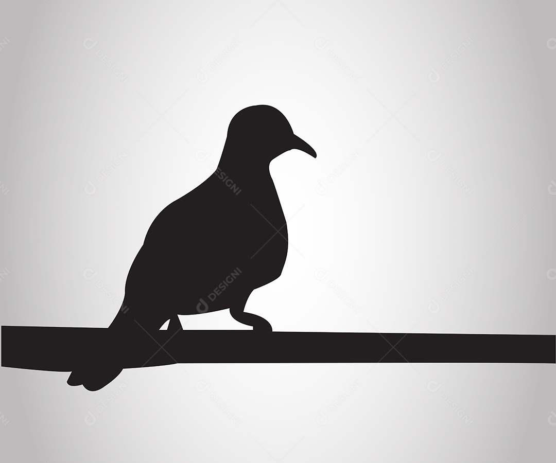 Conjunto De Silhueta De Pássaro Ilustração Vetor EPS