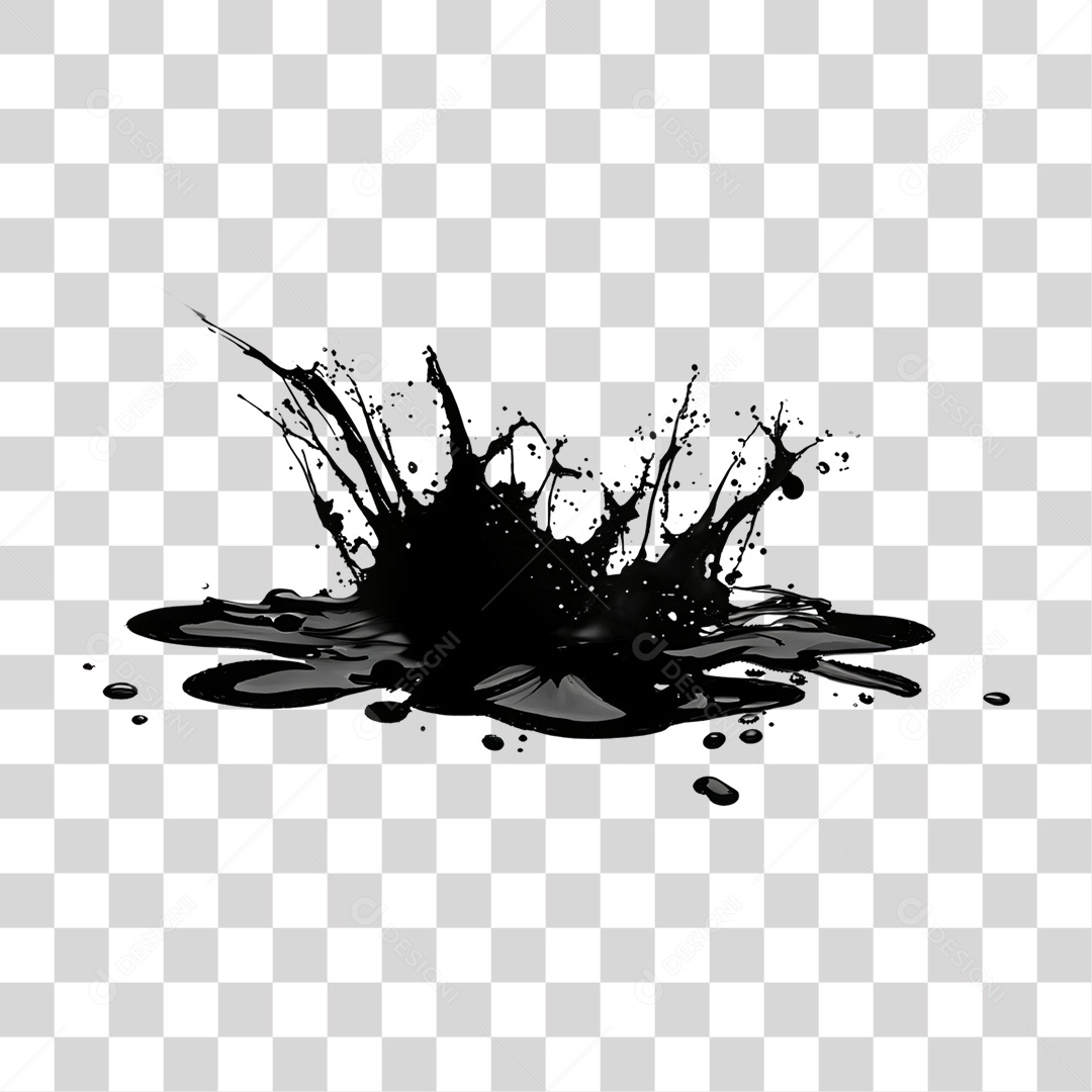 Splash de Óleo Queimado Usado PNG Transparente
