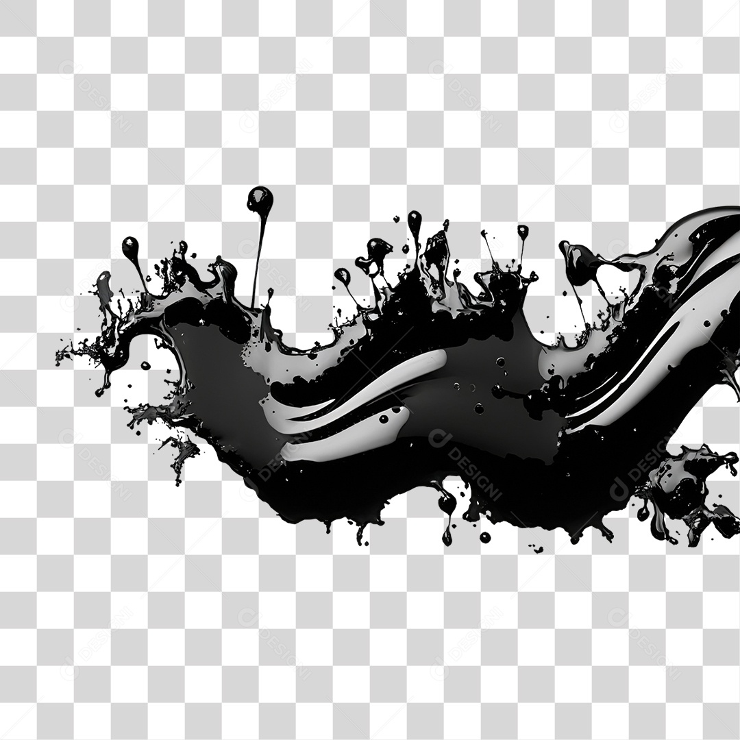 Splash de Óleo Queimado Usado PNG Transparente