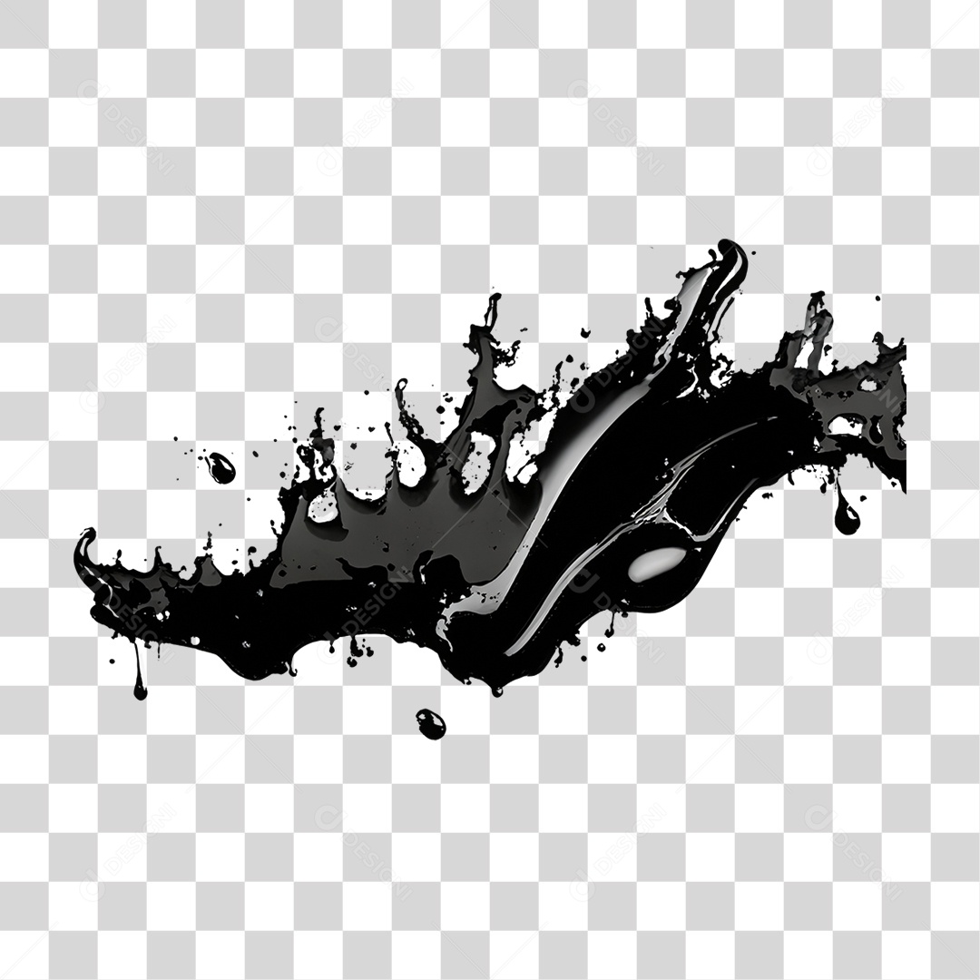 Splash de Óleo Queimado Usado PNG Transparente