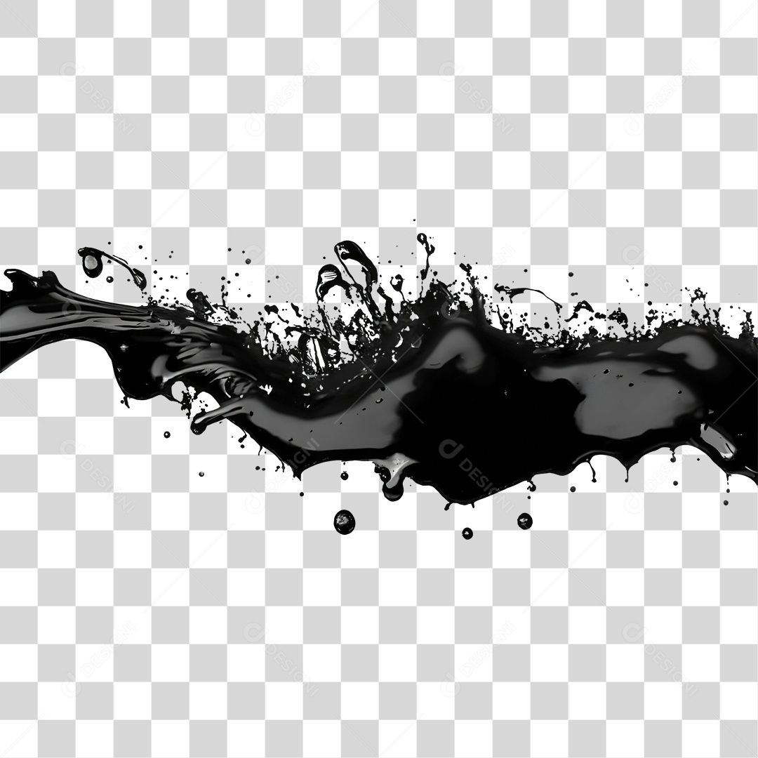 Splash de Óleo Queimado Usado PNG Transparente