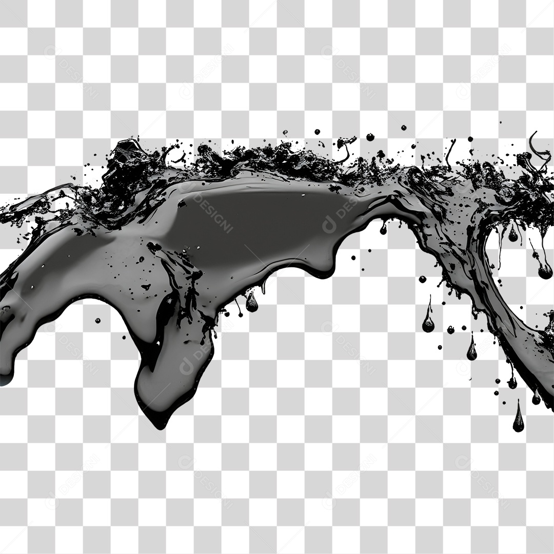 Splash de Óleo Queimado Usado PNG Transparente
