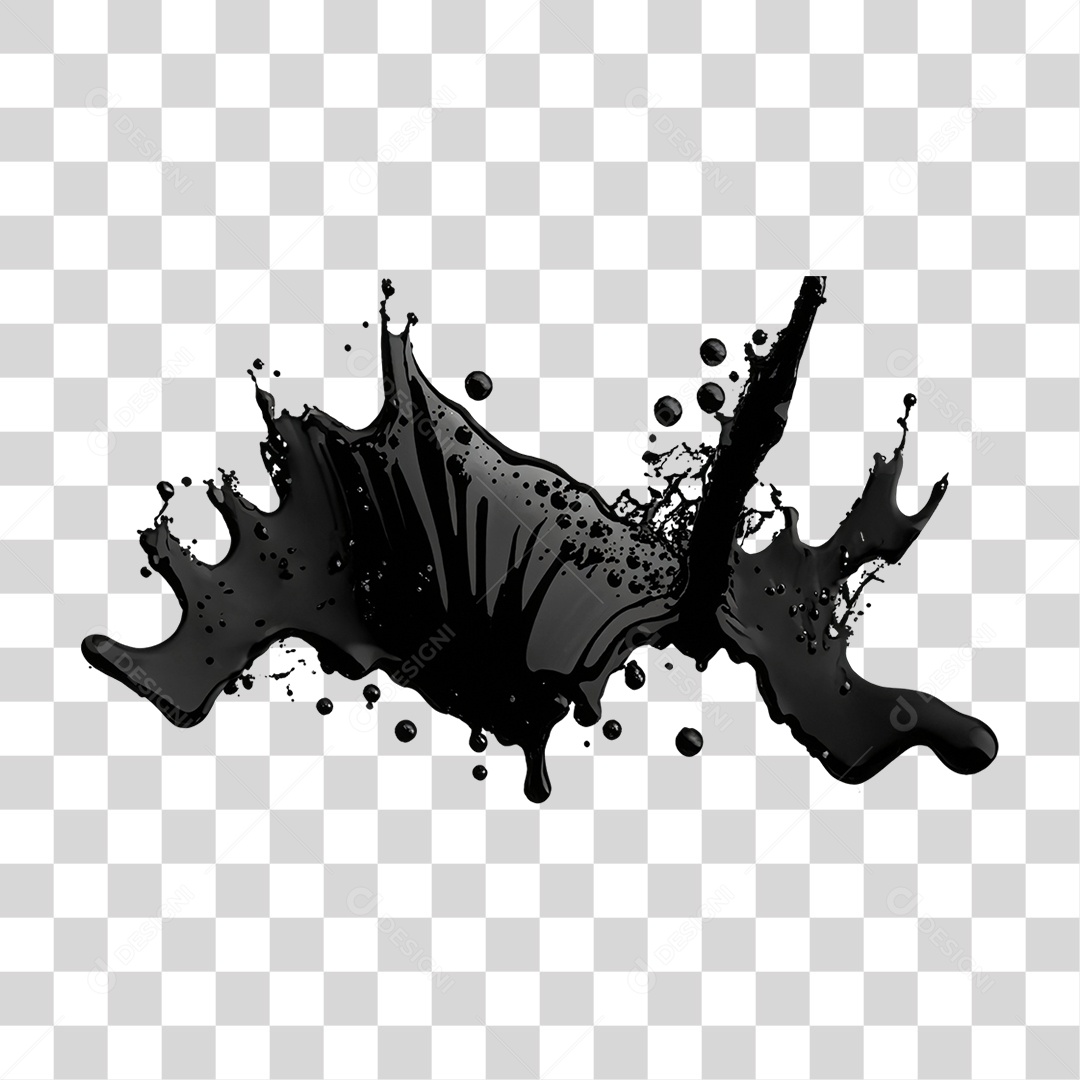 Splash de Óleo Queimado Usado PNG Transparente