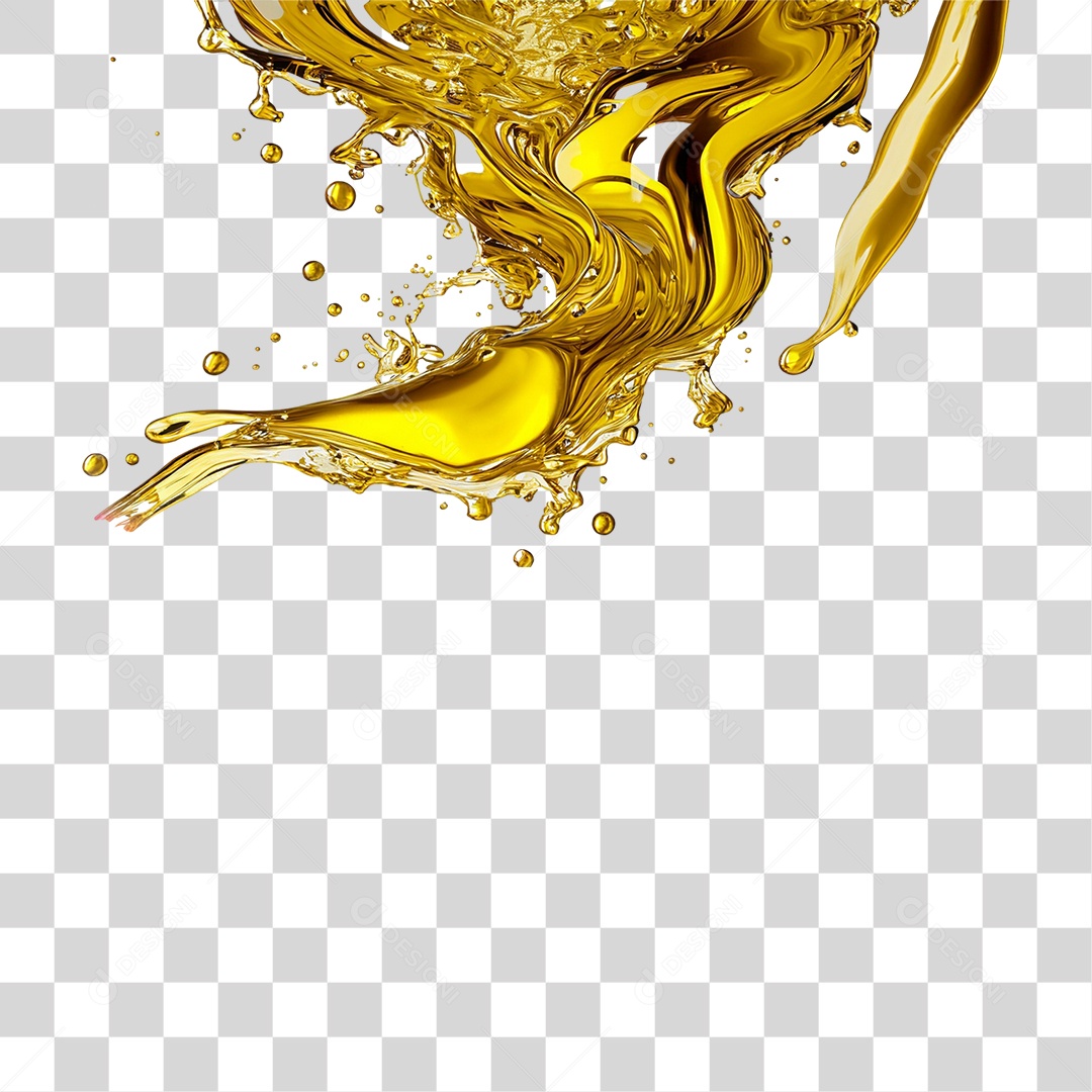 Splash de Óleo PNG Transparente