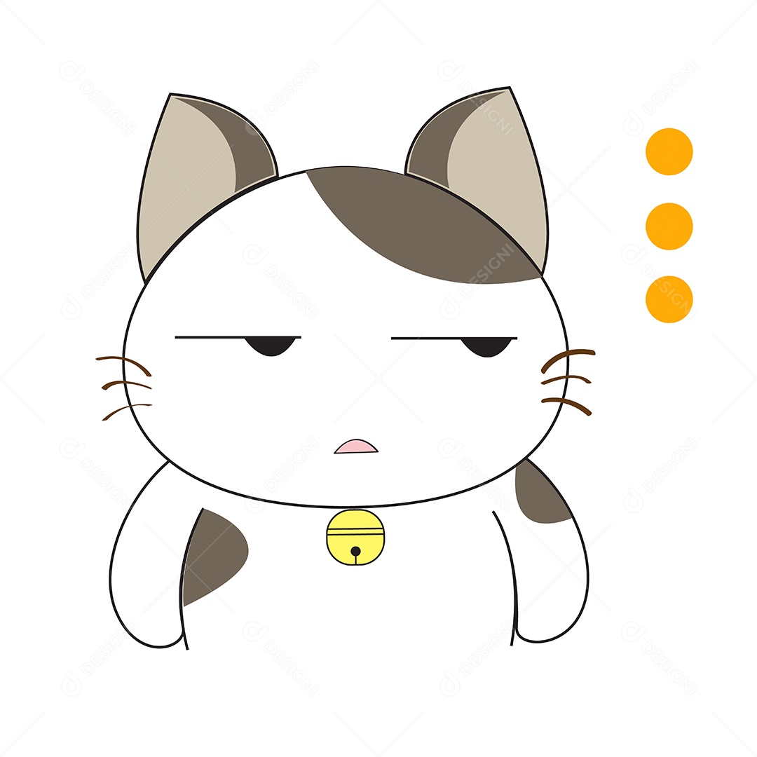 Gato Fofo Personagem Ilustração Vetor EPS