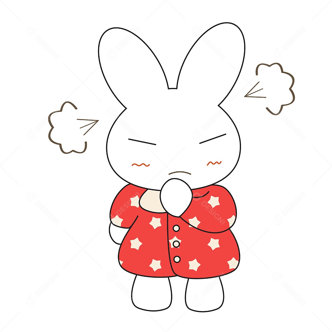 Coelhinha De Vestido Rosa Ilustração Vetor EPS