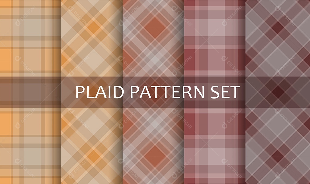 Conjuntos De Padrões De Xadrez Ilustração Vetor EPS