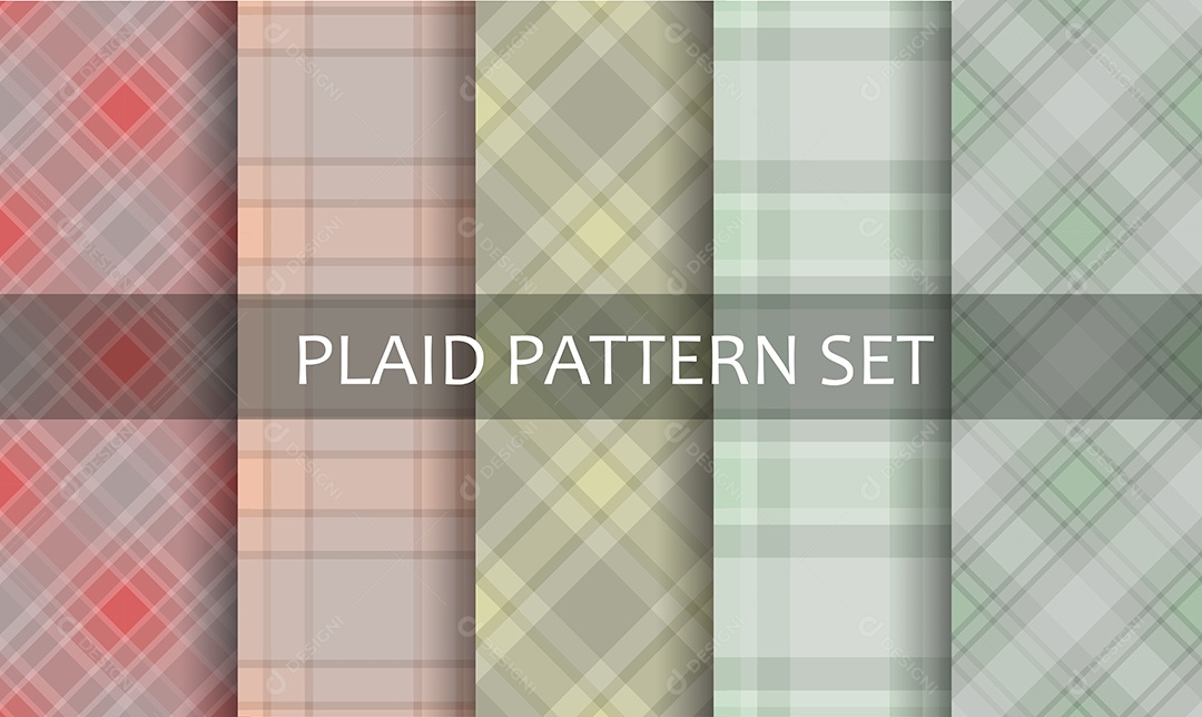 Conjuntos De Padrões De Xadrez Ilustração Vetor EPS