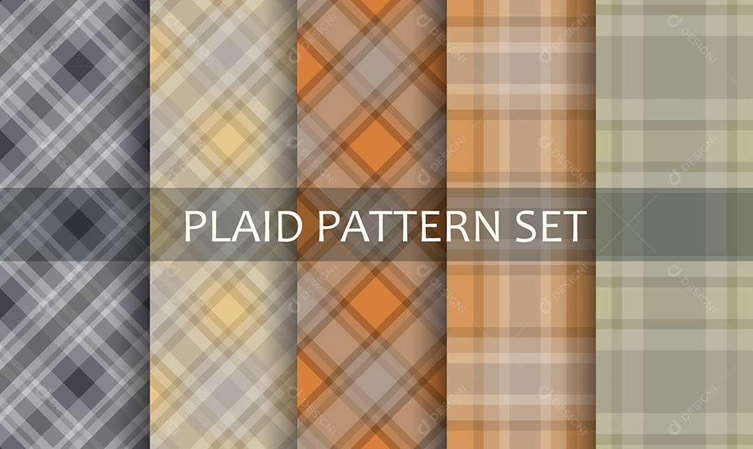 Conjuntos De Padrões De Xadrez Ilustração Vetor EPS