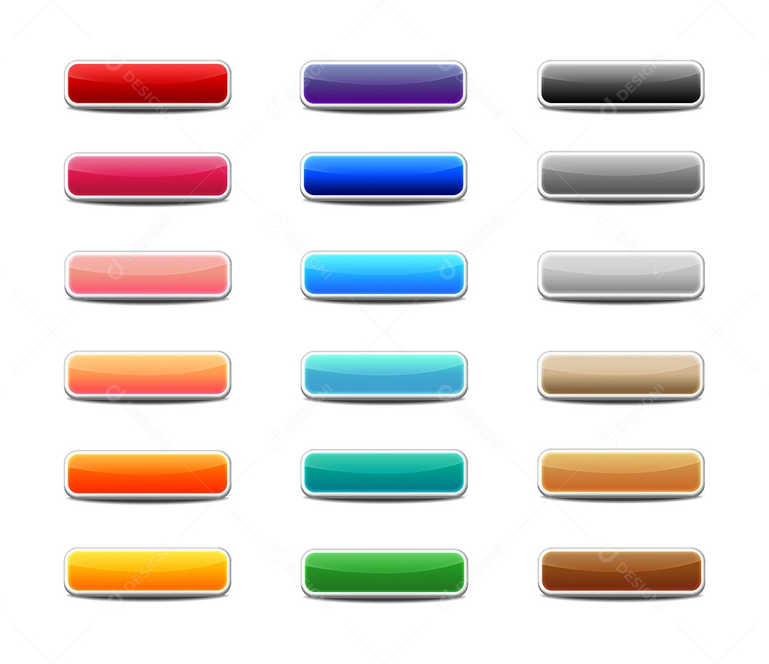 Conjuntos De botões Coloridos Ilustração Vetor EPS
