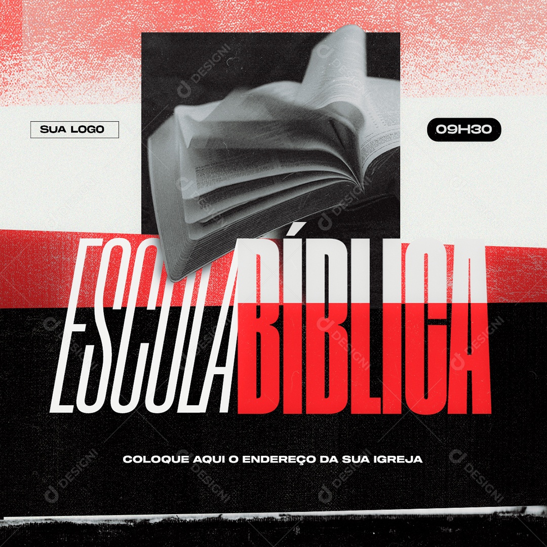 Feed Escola Bíblica Social Media PSD Editável