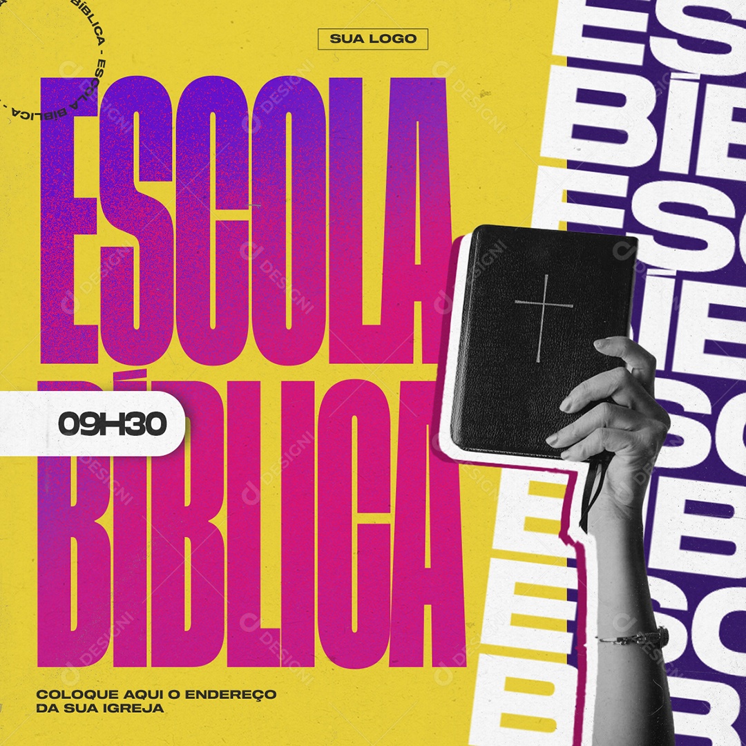 Social Media Feed Escola Bíblica PSD Editável