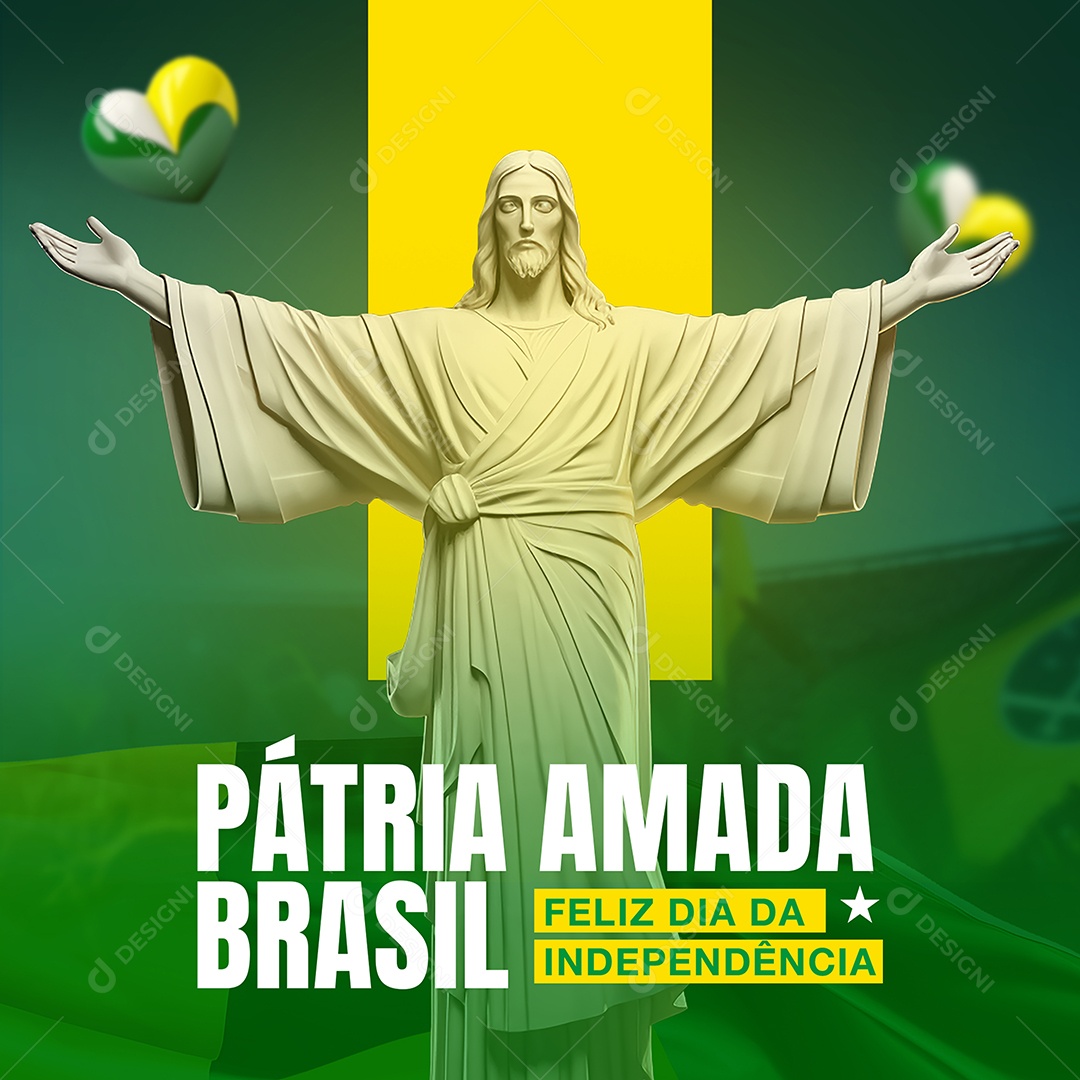 Pátria Amada Brasil  Social Media PSD Editável