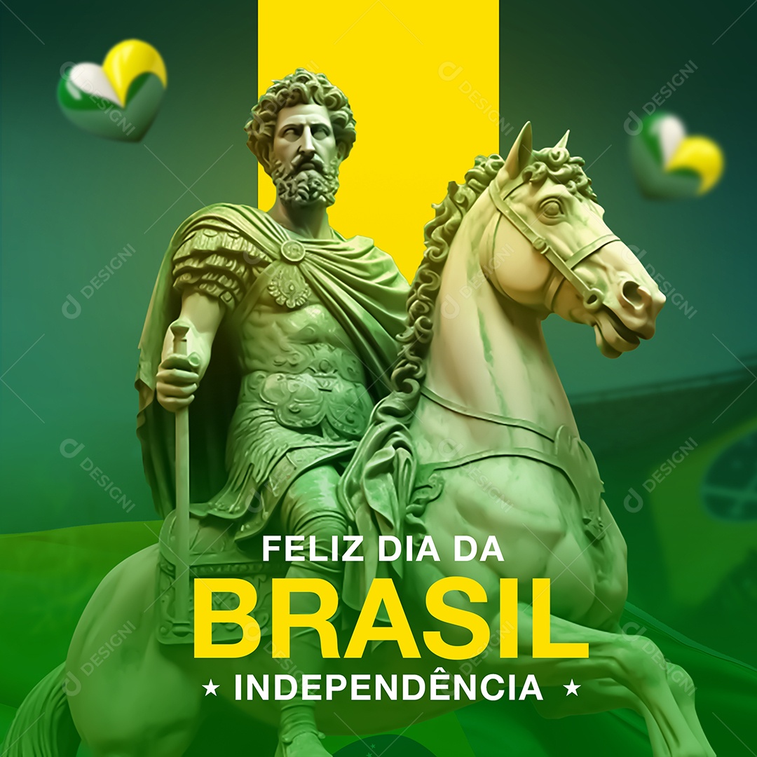 Feliz Dia Da Brasil Independência Social Media PSD Editável