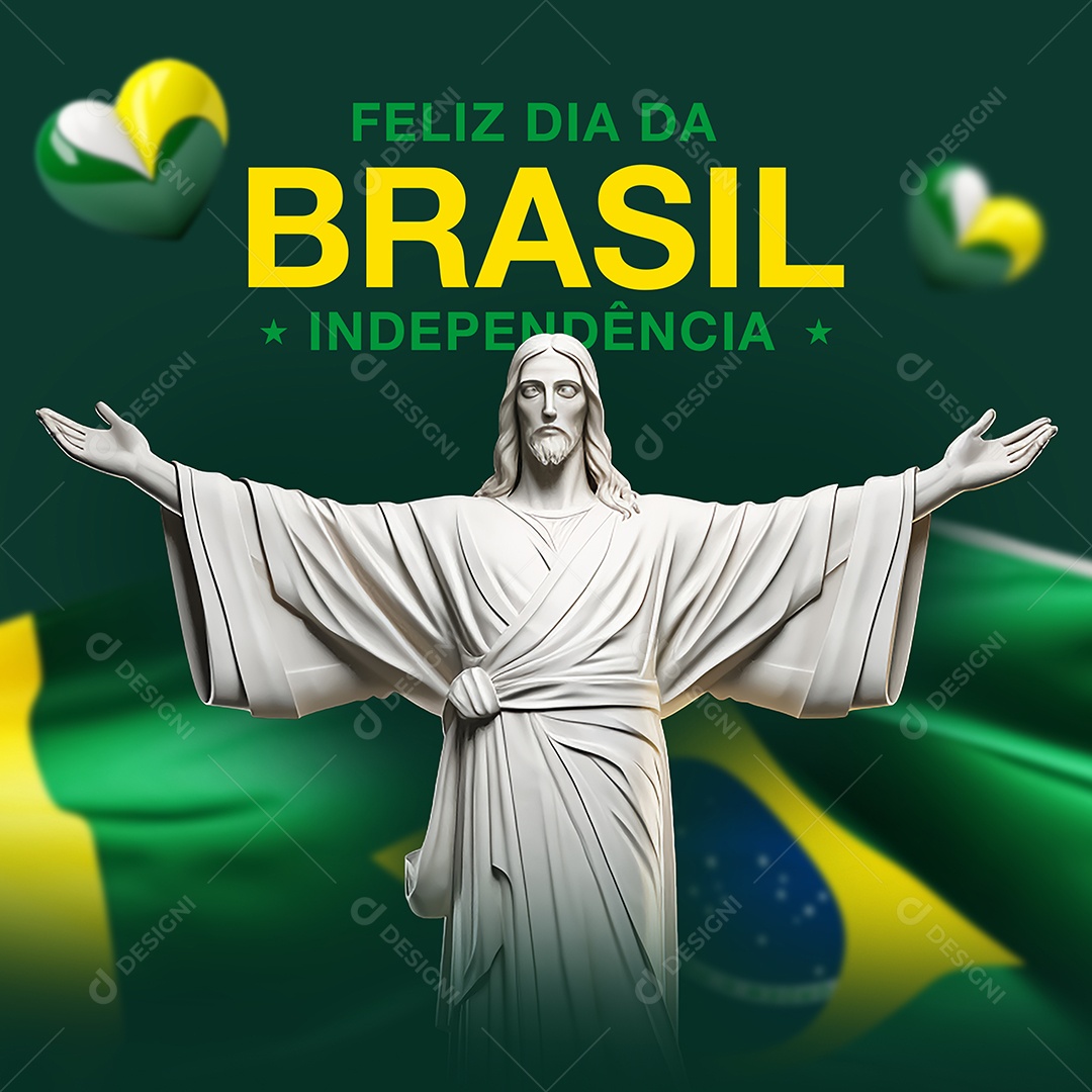 Feliz Dia Da Brasil Independência Social Media PSD Editável
