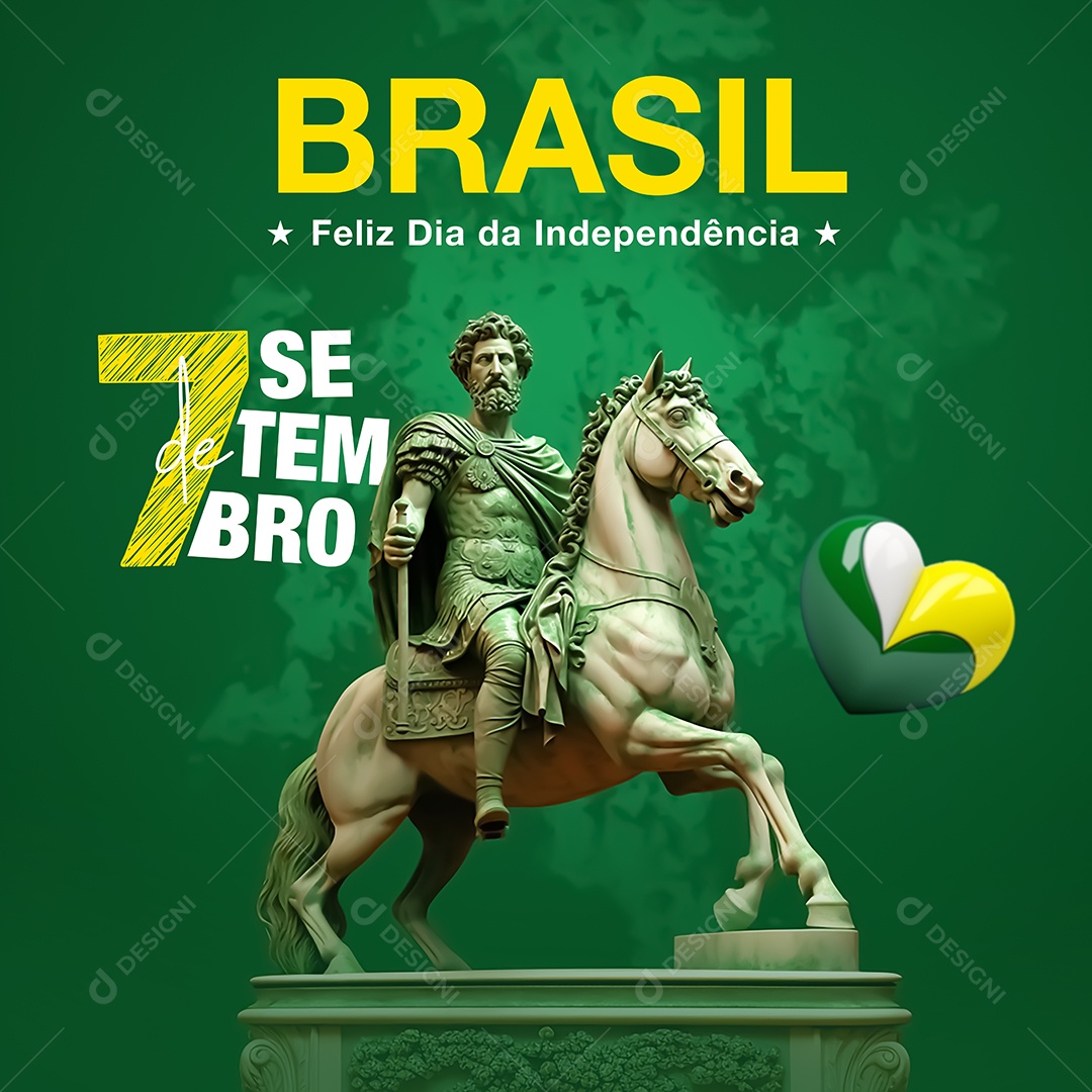 Brasil Feliz Dia Da Independência Social Media PSD Editável