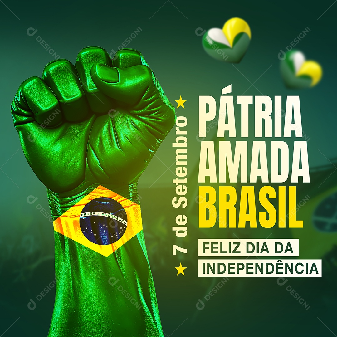 Pátria Amada Brasil  Social Media PSD Editável