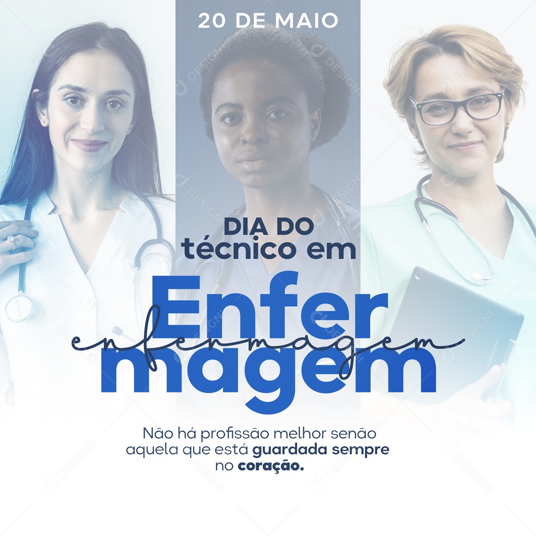 Dia do Técnico em Enfermagem Social Media PSD Editável