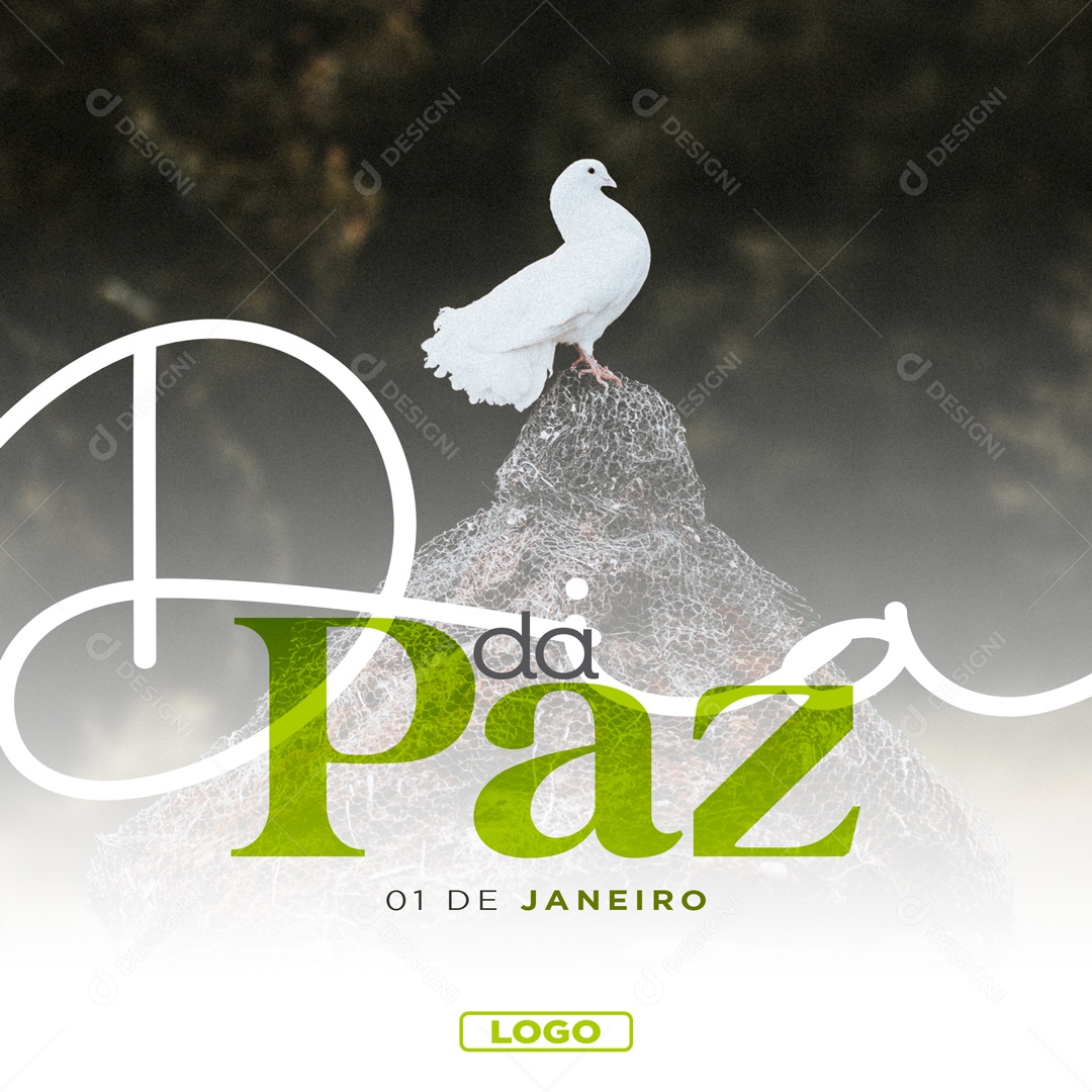 Dia Mundial da Paz 01 de Janeiro Social Media PSD Editável