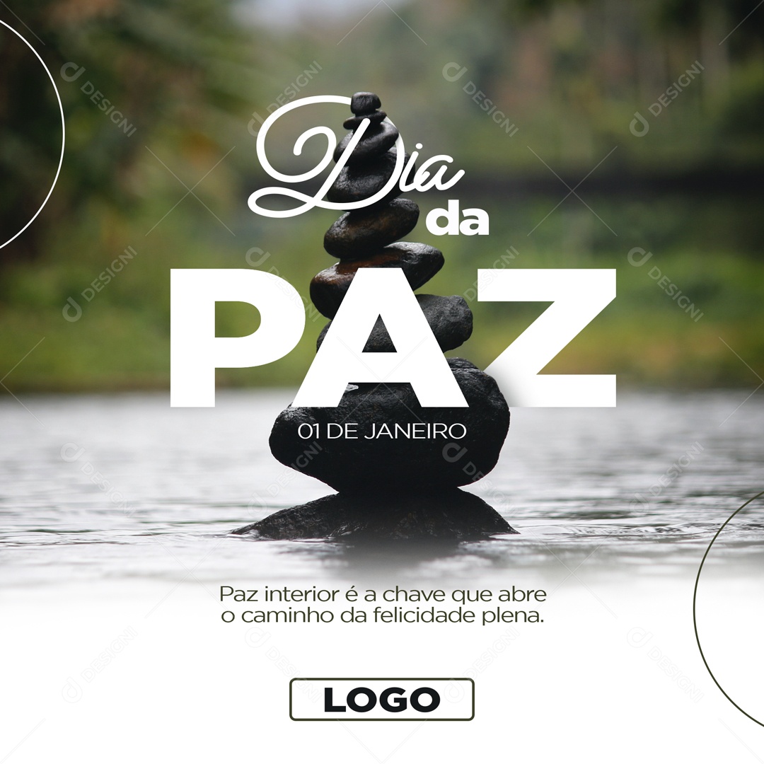 Dia Mundial da Paz 01 de Janeiro Social Media PSD Editável