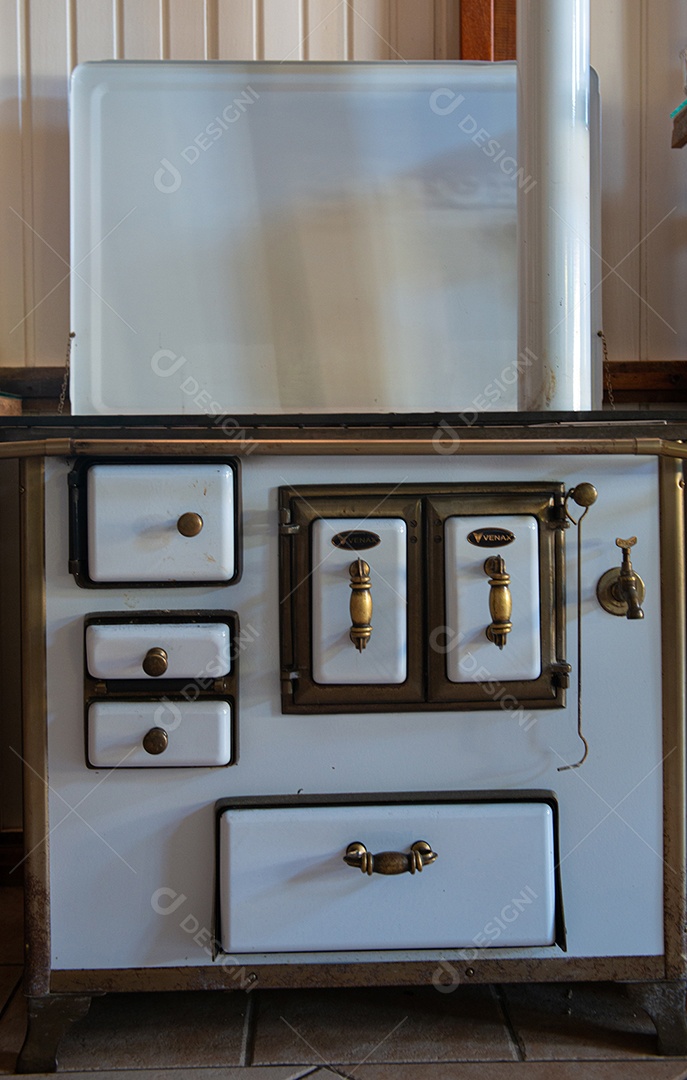 Detalhes de fogão antigo