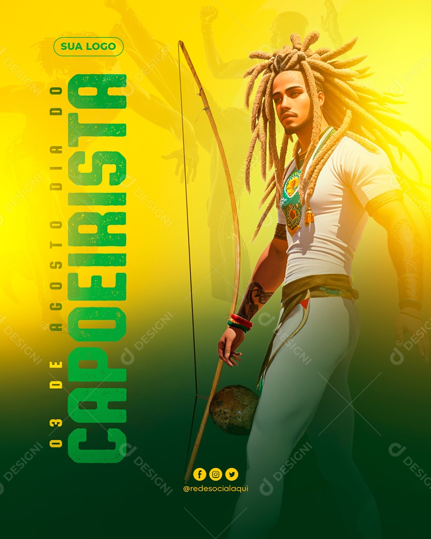 Social Media Dia Do Capoeirista 03 De Agosto PSD Editável
