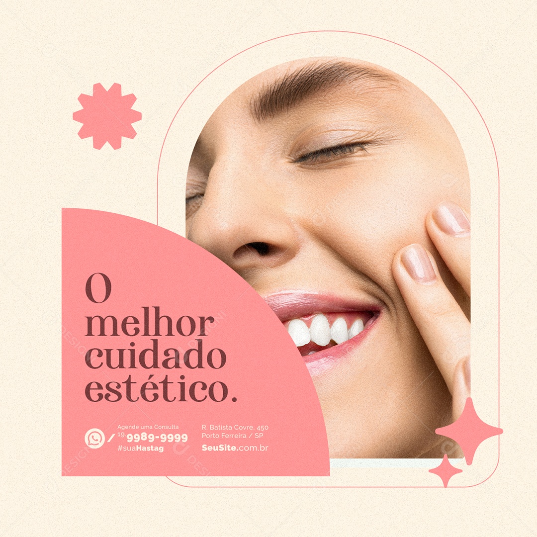 Social Media O Melhor Cuidado Estético Clínica Estética PSD Editável