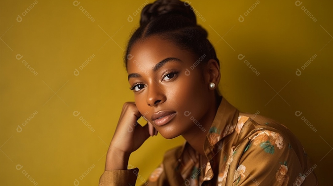 Linda garota jovem negra