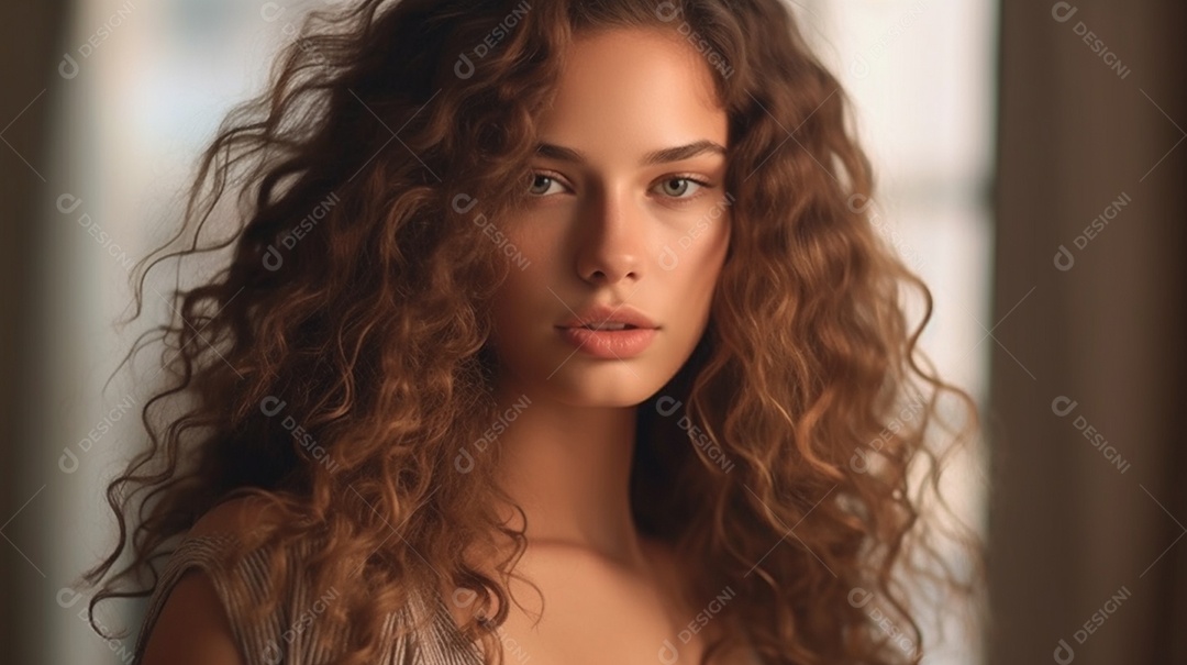 Linda garota jovem morena