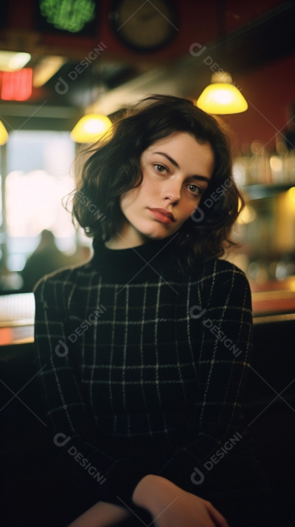 Linda jovem loira atraente