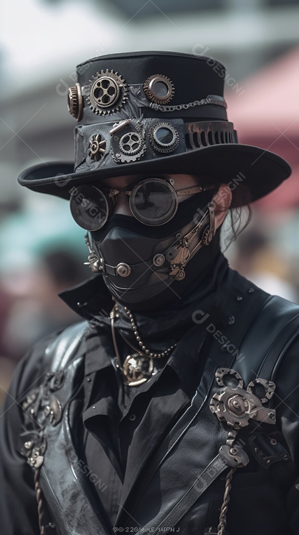 Homem mascarado com cartola