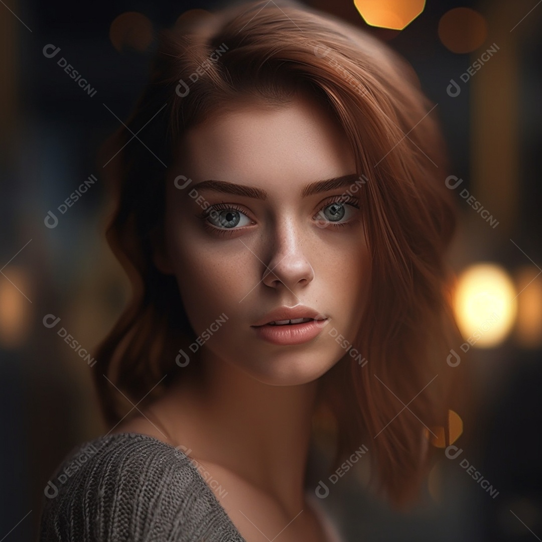 Linda garota jovem morena