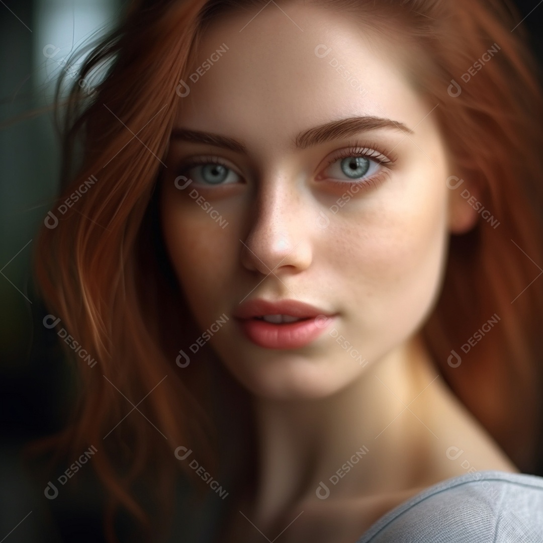 Linda garota jovem ruiva