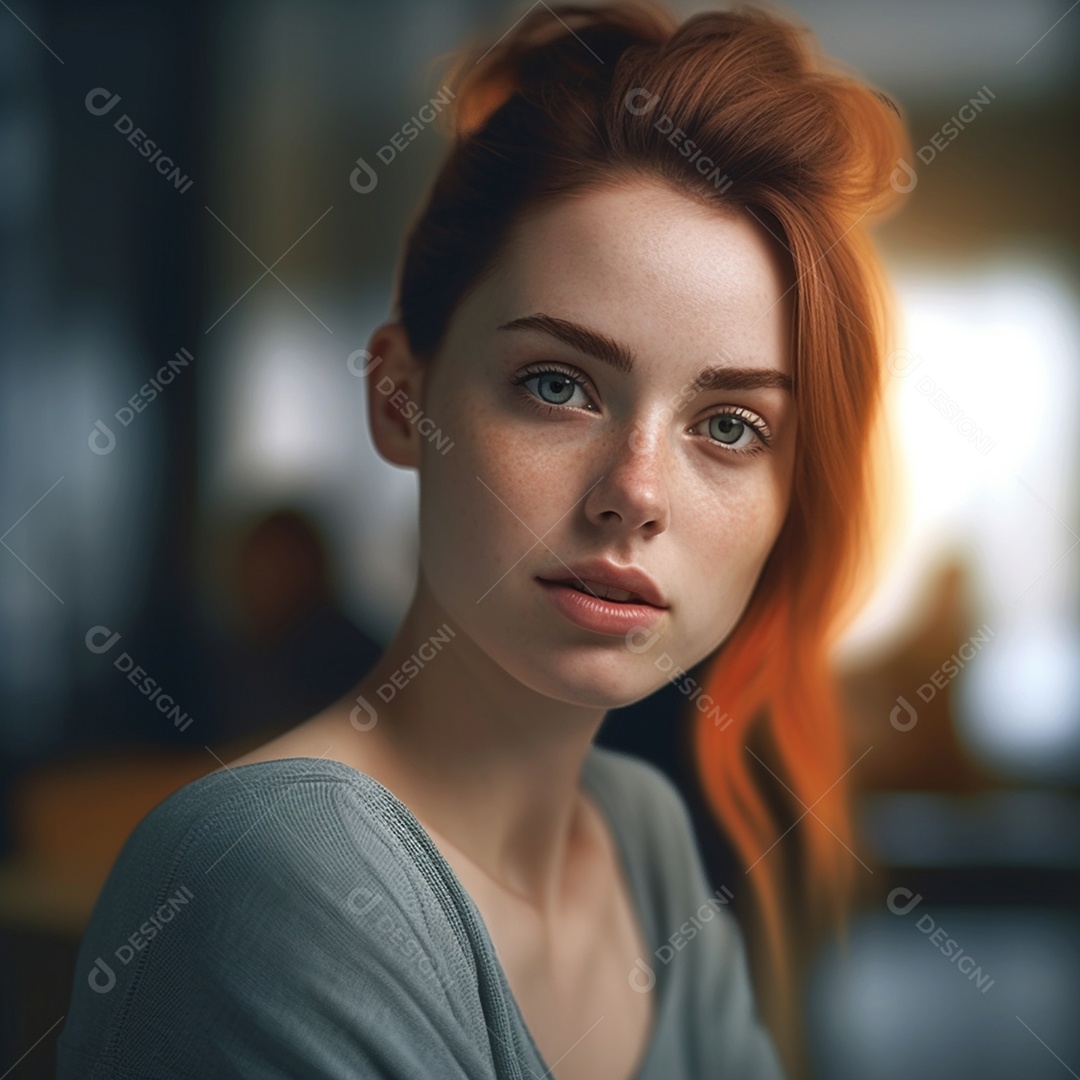 Retrato linda mulher jovem