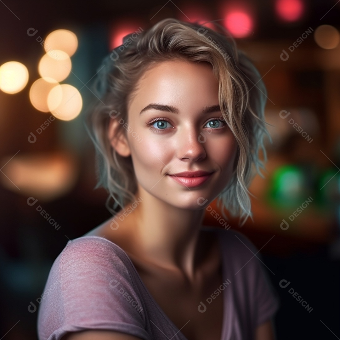Retrato linda mulher jovem